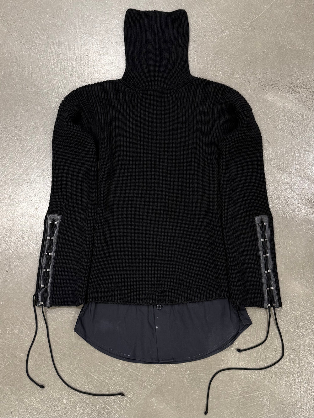 1990s Gucci by Tom Ford lace-up turtleneck knit