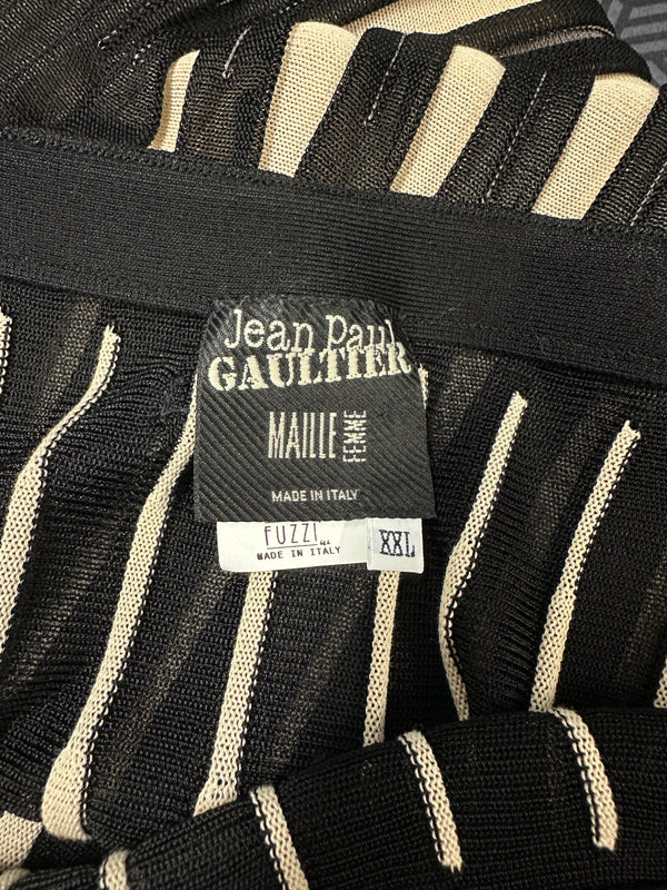 1990s Jean Paul Gaultier iridescent elastic skirt
