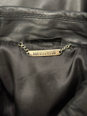 2000s Versace zip leather jacket