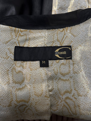 2000s Cavalli biker leather jacket
