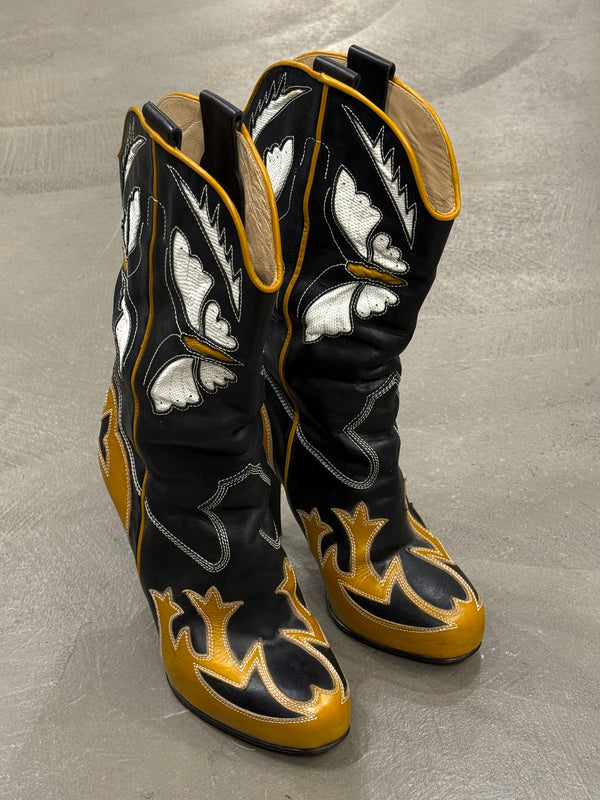 2000s Dolce & Gabbana runway western cowboy boots