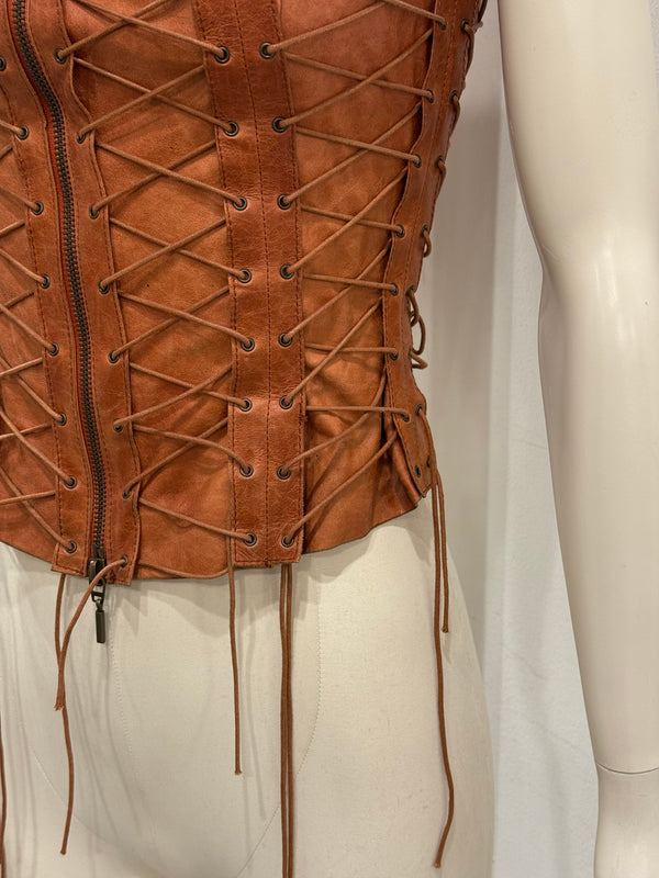 A/W2002 Plein Sud by Fayçal Amor lace-up vest