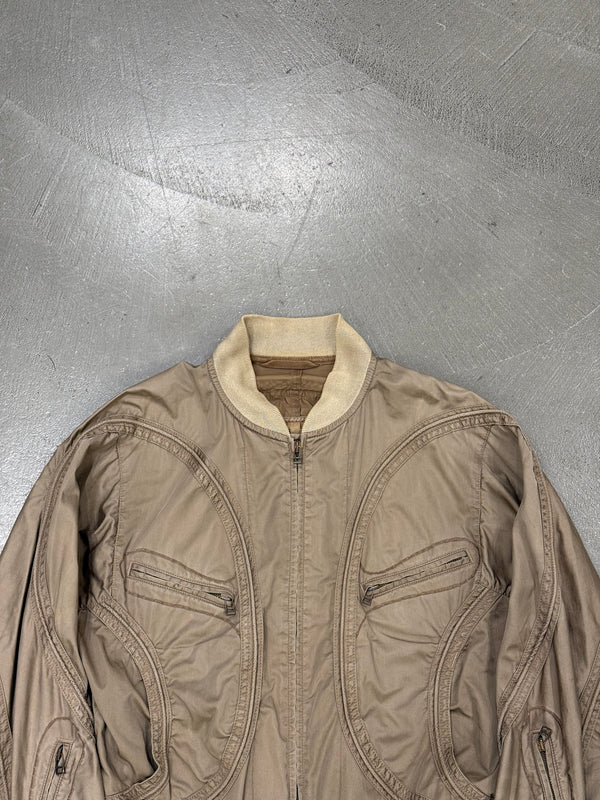 2000s Marithe Francois Girbaud cropped paneled bomber jacket