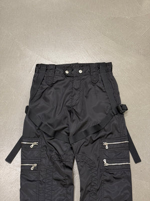 A/W2003 Dolce & Gabbana bondage nylon technical cargo pants