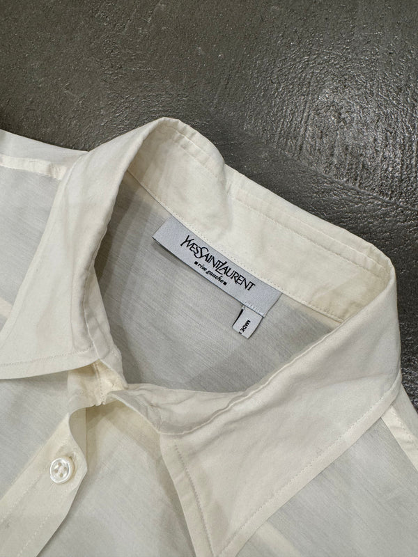 A/W 2002 Yves Saint Laurent by Tom Ford runway lace-up shirt