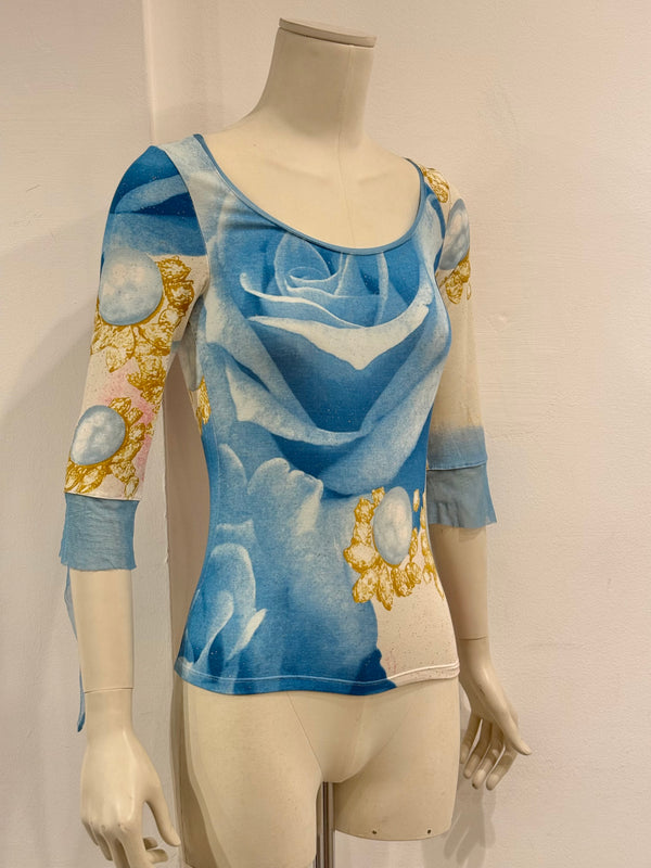 S/S2001 Roberto Cavalli Elizabeth Taylor eye top