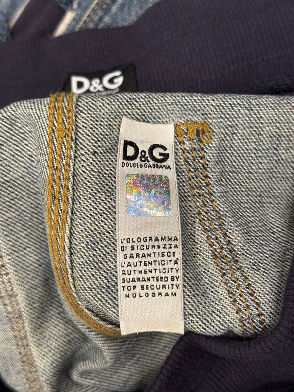 2000s Dolce & Gabbana hybrid denim sweatpants