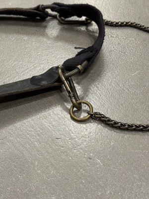 2000s Armani bondage leather belt