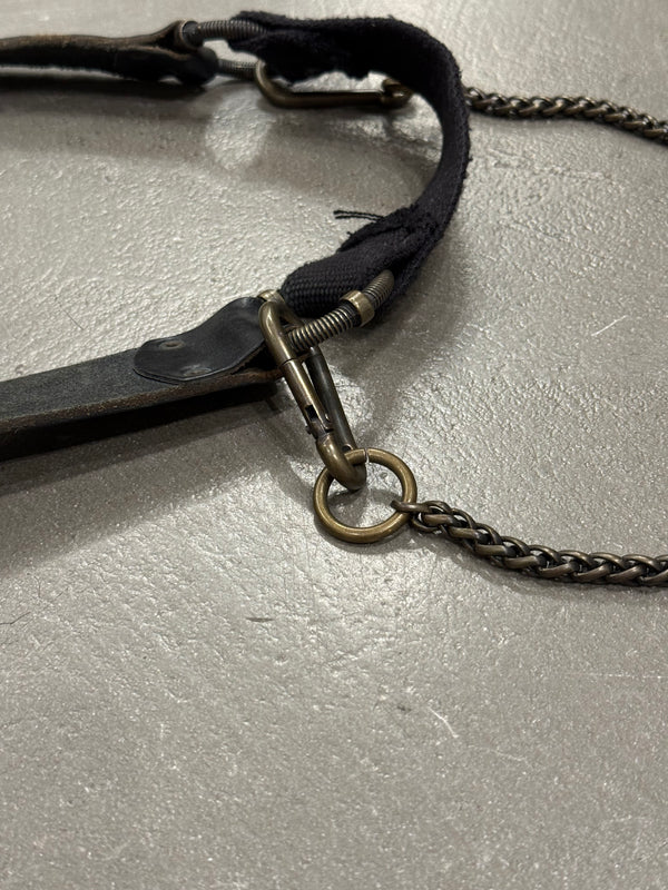 2000s Armani bondage leather belt