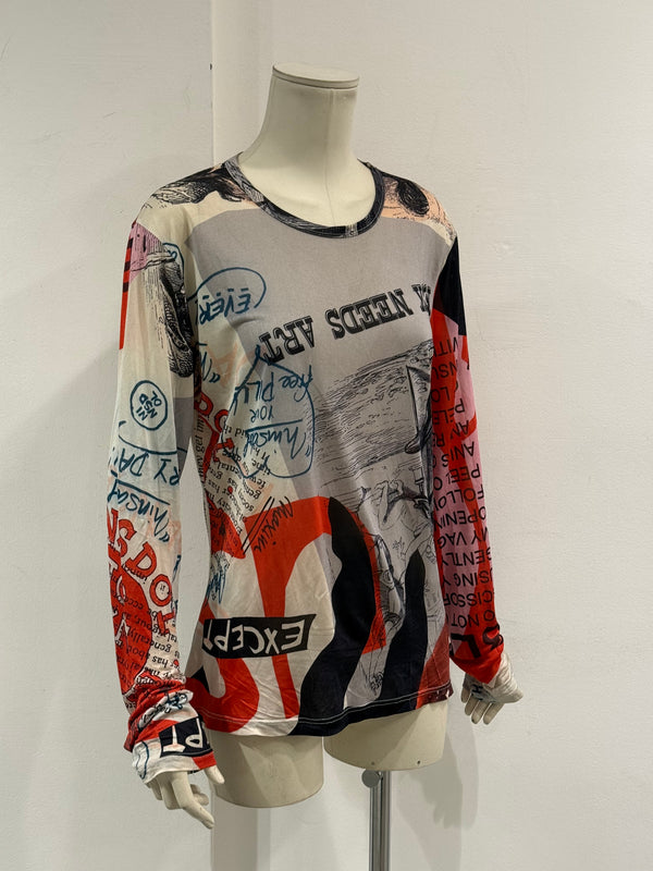 A/W2005 Vivienne Westwood "Propaganda" graphic mesh