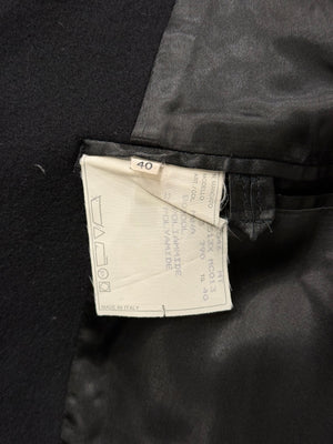 A/W2001 Alexander McQueen runway paneled wool wrap coat