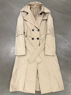 2004 Gucci by Tom Ford paneled nylon trench coat