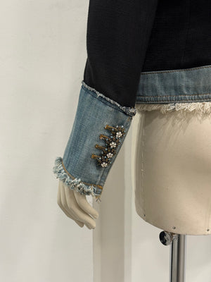 2000s Dolce & Gabbana hybrid jacket with jewels