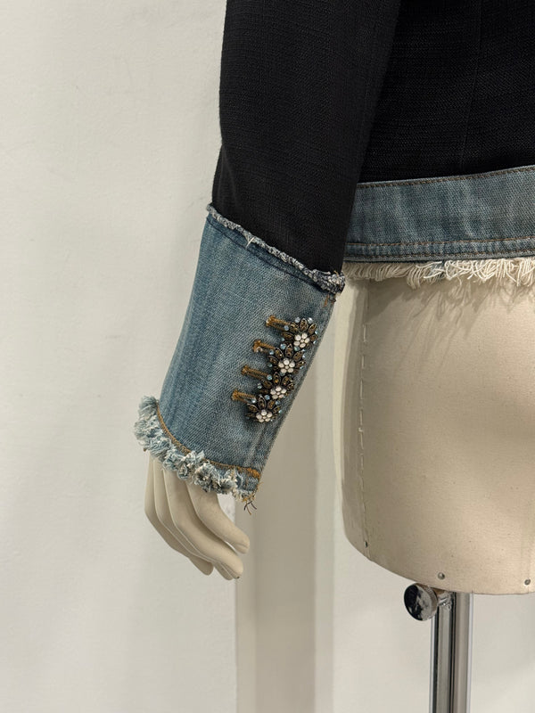 2000s Dolce & Gabbana hybrid jacket with jewels