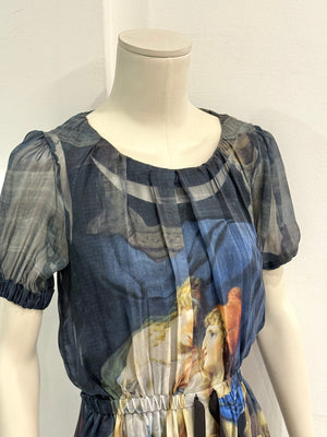 2000s Dolce & Gabbana Paris and Helen love painting dress