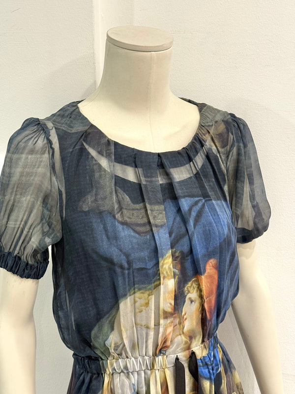 2000s Dolce & Gabbana Paris and Helen love painting dress