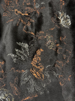 A/W2018 Emporio Armani pony hair floral embroidered leather jacket