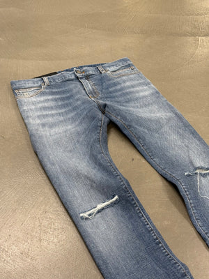 Balmain distressed blue jeans