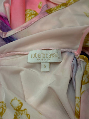 S/S 2001 Roberto Cavalli Elizabeth Taylor eye silk mini dress