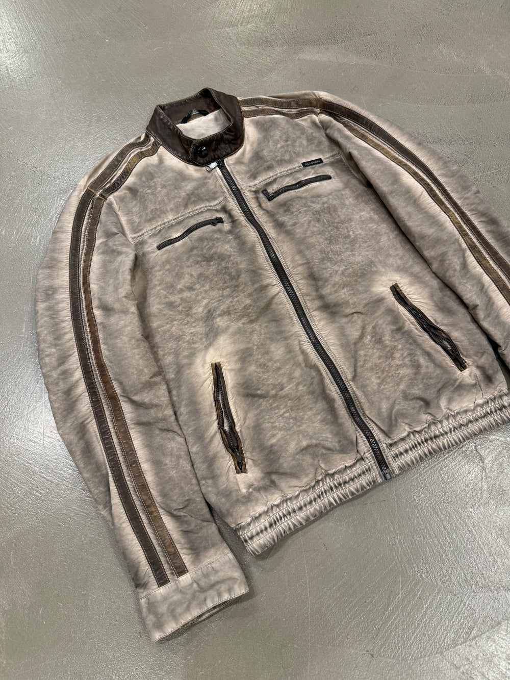 2000s Dolce & Gabbana object dyed bomber jacket