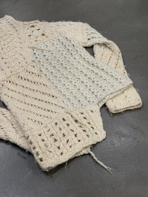 1990s Emporio Armani deconstructed patchwork sweater