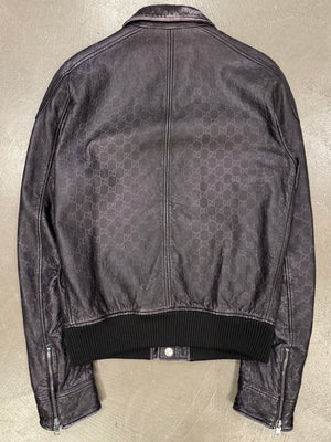 2010s Gucci "Guccissima" monogram leather jacket