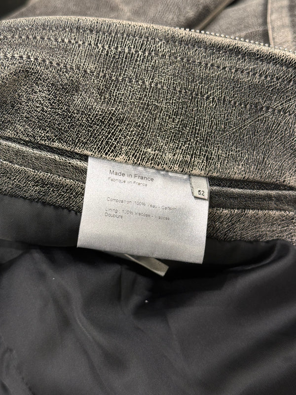 A/W2002 Dior by Hedi Slimane distressed leather jacket