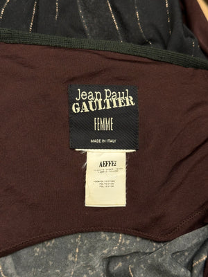 2000s Jean Paul Gaultier patchwork twist-front dress