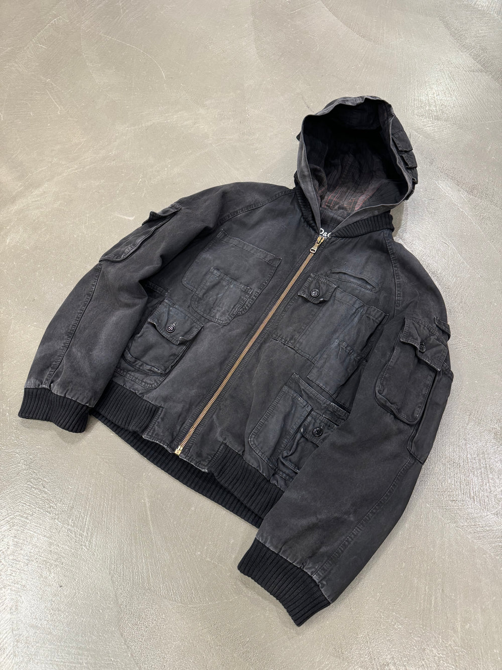 A/W 2003 Dolce & Gabbana multi pocket cargo bomber jacket