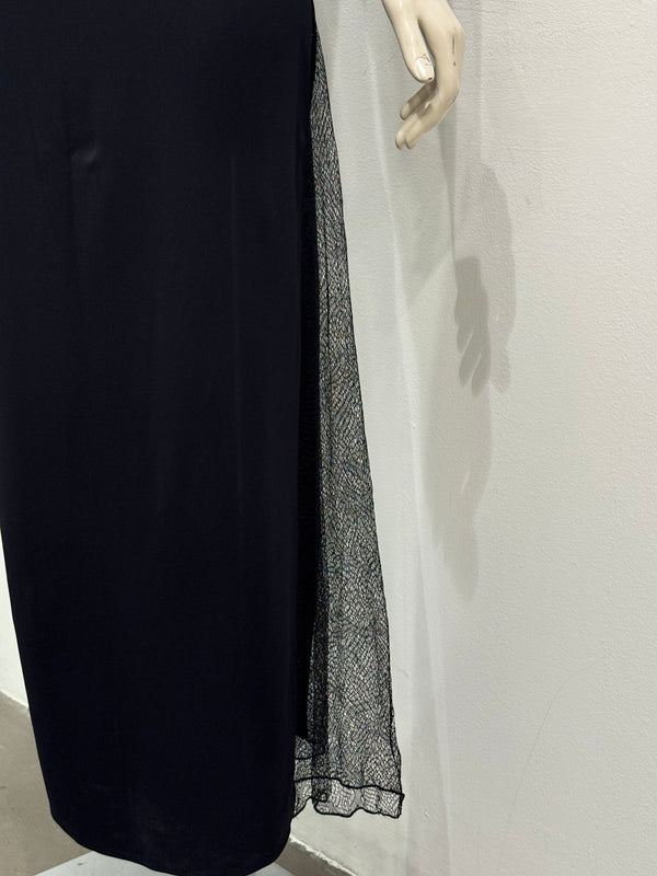 2000s Versace double layer sheer dress
