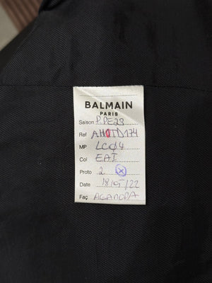 2022 Balmain distressed leather biker jacket