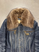 Load image into Gallery viewer, 2001 Dolce &amp; Gabbana real fur denim jacket
