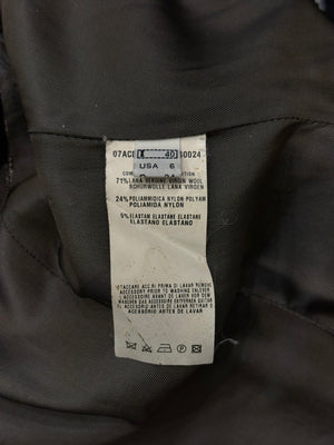 2000s Roberto Cavalli structured ruched velvet trim stiped jacket