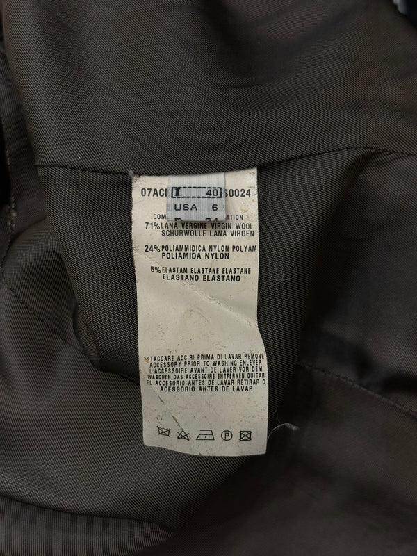 2000s Roberto Cavalli structured ruched velvet trim stiped jacket