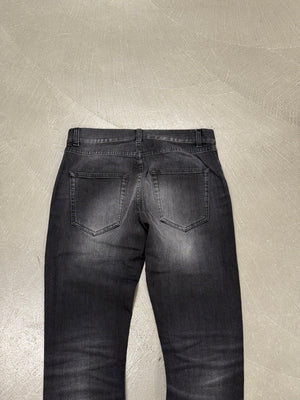 2018 Saint Laurent “D02” faded distressed black pants
