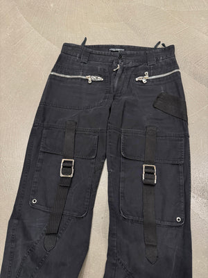 A/W2003 Dolce & Gabbana bondage parachute pants