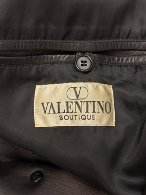2000s Valentino leather coat