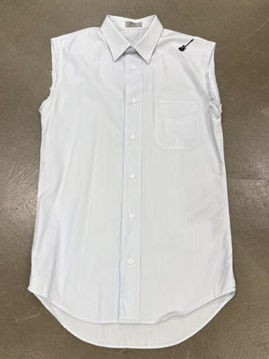 S/S2005 Dior Homme embroidered guitar sleeveless cotton shirt