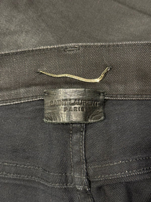 2016 Saint Laurent by Hedi Slimane coated jeans