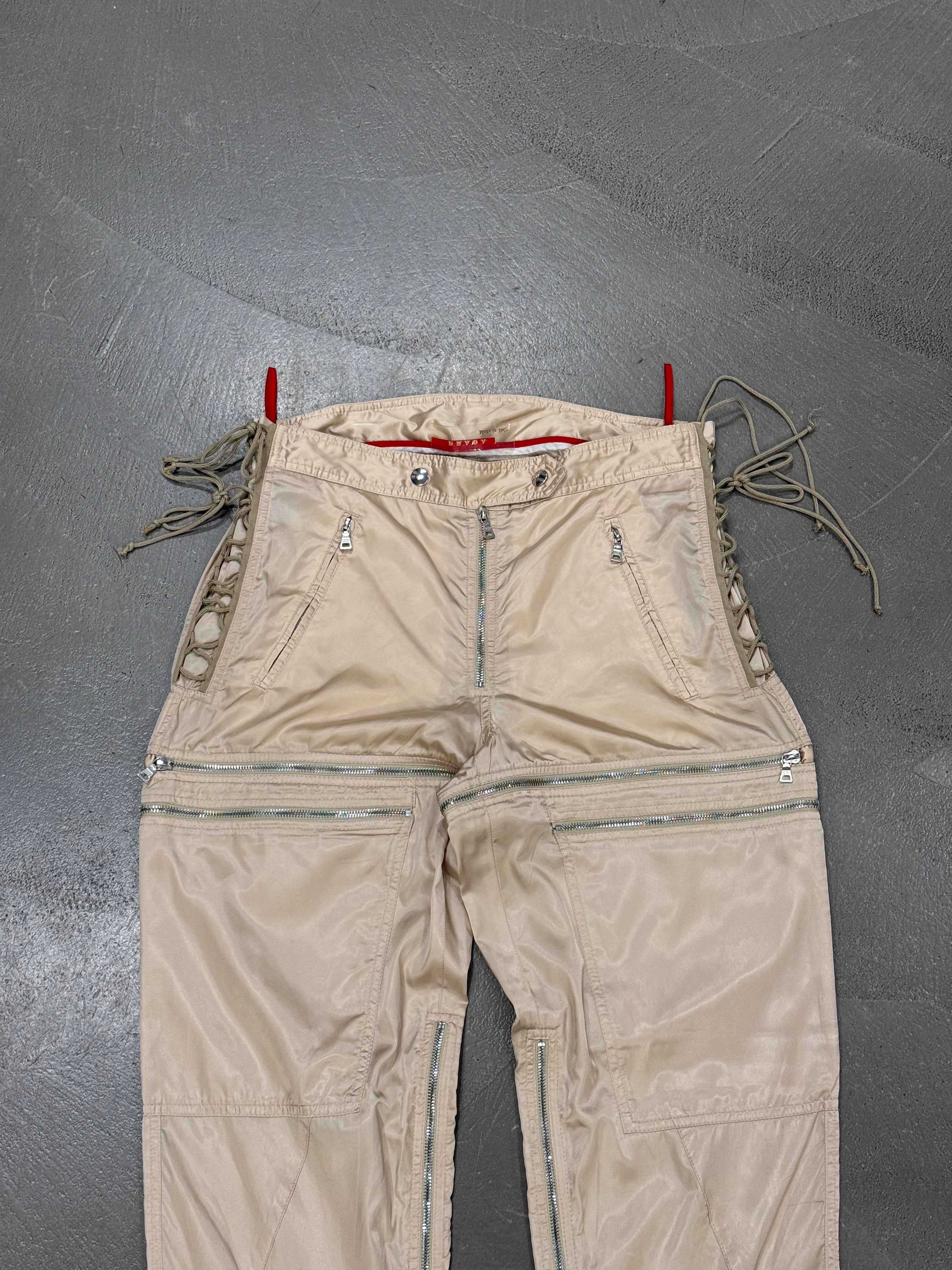 1999 Prada astro biker zipper pants