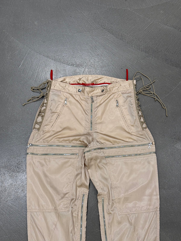 1999 Prada astro biker zipper pants