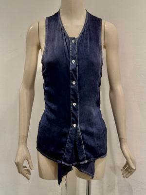 S/S2005 Ann Demeulemeester buttons-up sleeveless shirt
