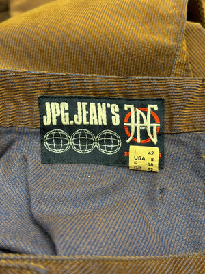 2000s Jean Paul Gaultier corduroy extra flared low rise pants