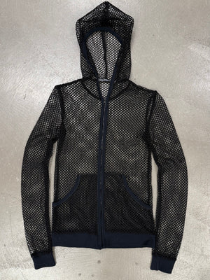 S/S2003 Dolce & Gabbana fishnet mesh hoodie