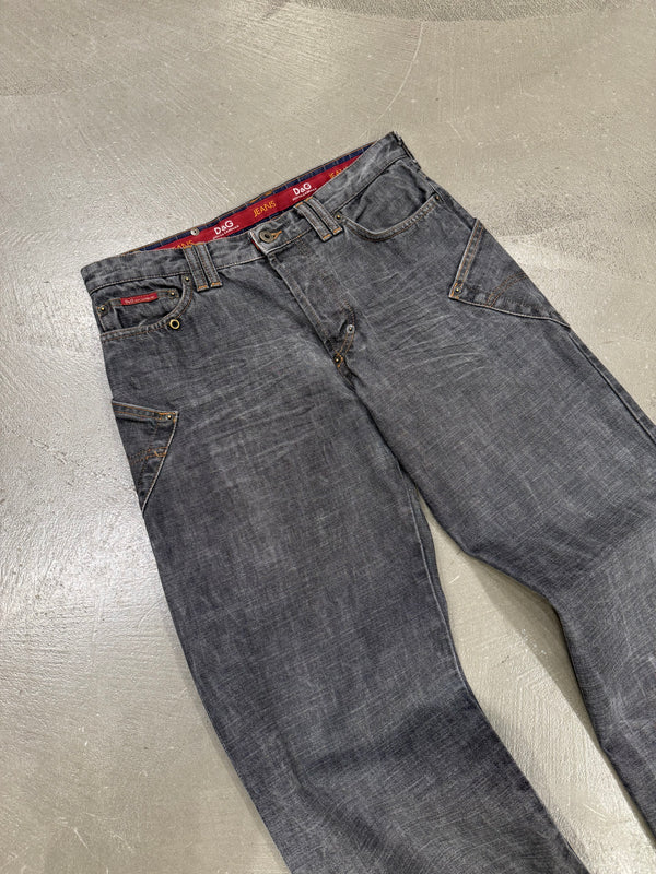 F/W 2003 Dolce & Gabbana asymmetrical denim