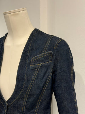 2000s Dolce & Gabbana fitted denim jacket