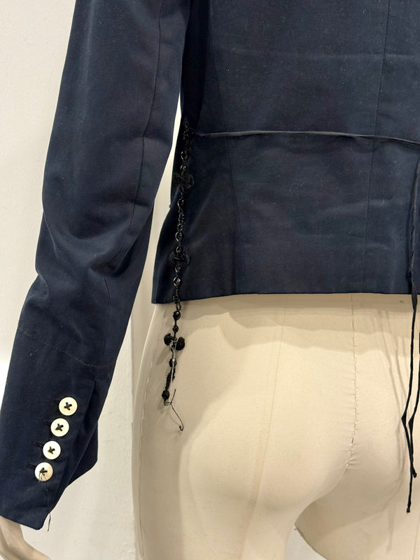 A/W2005 Ann Demeulemeester runway napoleon asymmetrical military jacket