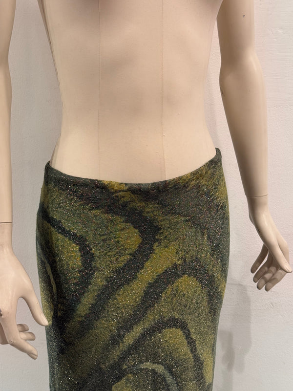 2000s Roberto Cavalli embellished midi skirt