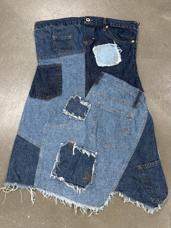 2000s Dolce & Gabbana patchwork mini dress