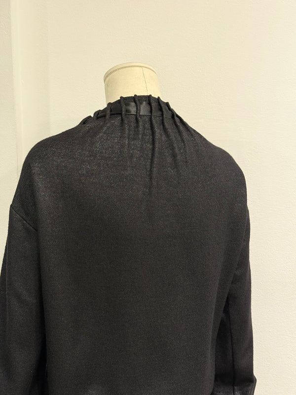 2000s Yves Saint Laurent Rive Gauche pleated gathered set top & skirt